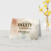 1 Petrus 5:7 Zieh deine Angst vor Ihm Bibelverse Karte (Gelbe Blume)