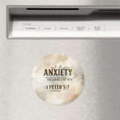 1 Petrus 5:7 Zieh deine Angst vor Ihm Bibelverse Magnet (In Situ (Geschirrspüler))