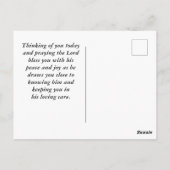 1 Petrus 5:7 Zieh deine Angst vor Ihm Bibelverse Postkarte (Rückseite)