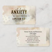 1 Petrus 5:7 Zieh deine Angst vor Ihm Bibelverse Visitenkarte (Vorne/Hinten)