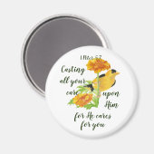 1 Petrus 5:7 Zitat, das alles auf Ihm bedacht ist Magnet (Vorderseite/Rückseite)