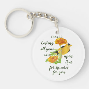 1 Petrus 5:7 Zitat Schlüsselanhänger