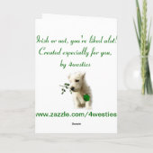 1. Phantastische Collie St. Patrick's Day Card Karte (Rückseite)