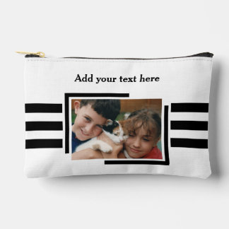 1 photo add text black white zubehörtasche