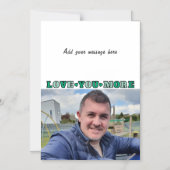 1 photo add text love you green magnetic card magneteinladung (Vorderseite)