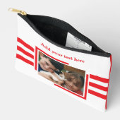 1 photo add text red white zubehörtasche (Offen)