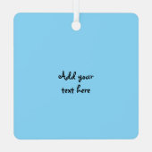 1 photo custom text keepsake blue ornament aus metall (Rückseite)