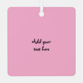 1 photo custom text keepsake pink ornament aus metall (Rückseite)