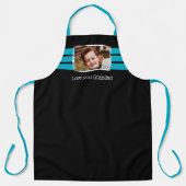 1 photo love you grandad black blue schürze (Vorderseite)