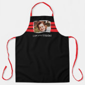 1 photo love you grandad black red schürze (Vorderseite)