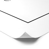 1 Photo QR Code Elegant Newspaper Wedding Program Poster (Ecke)