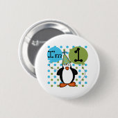 1. Pinguin-Geburtstag Button (Vorne & Hinten)