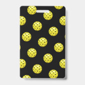 1. Platz Black Yellow Pickleball Turnier Abzeichen Ausweis (Rückseite)