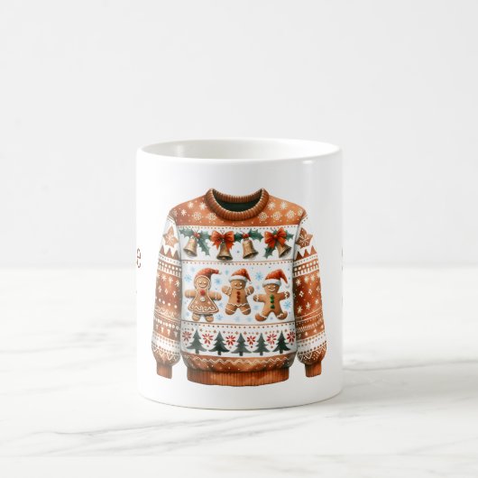 1. Platz Gewinner Ugly Sweater Contest Gingerbrett Kaffeetasse (Mittel)