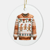 1. Platz Gewinner Ugly Sweater Contest Gingerbrett Keramik Ornament (Links)