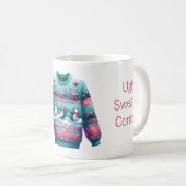 1. Platz Gewinner Ugly Sweater Contest Pink Aquama Kaffeetasse (VorderseiteRechts)
