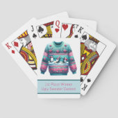 1. Platz Gewinner Ugly Sweater Contest Pink Aquama Spielkarten (Rückseite)