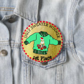 1. Platz Ugly Sweater Gewinner Weihnachts Gold Med Button (Beispiel)