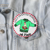 1. Platz Ugly Sweater Gewinner Weihnachtswettbewer Button (Beispiel)