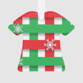 1. Platz Ugly Sweater Weihnachtsschmuck Ornament (Rückseite)