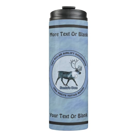 1. Polar Airlift Sq des Weihnachtsmanns - gedämpft Thermosbecher (Vorderseite)