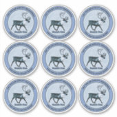 1. Polar-Luftbrücke des Weihnachtsmanns - gedämpft Aufkleber (Vorderseite)