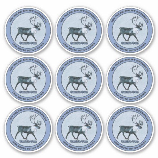 1. Polar-Luftbrücke des Weihnachtsmanns - gedämpft Aufkleber (Vorderseite)