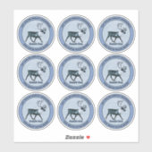 1. Polar-Luftbrücke des Weihnachtsmanns - gedämpft Aufkleber (Blatt)