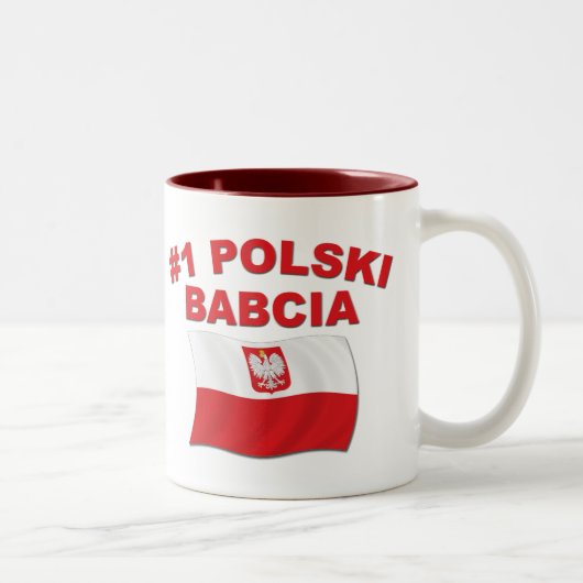 #1 Polski Babcia Zweifarbige Tasse (Rechts)