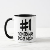 #1 Pomeranian-Hundemutter - Weltbeste Fell-Mutter Tasse (Links)
