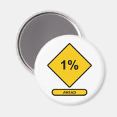 1 Prozent nach oben Magnet (Vorderseite/Rückseite)