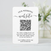 1 QR-Code Hochzeitswebsite Elegantes Foto Einschli RSVP Karte (Stehend Vorderseite)