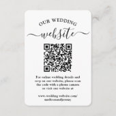 1 QR-Code Hochzeitswebsite Elegantes Foto Einschli RSVP Karte (Vorderseite)