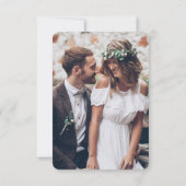 1 QR-Code Hochzeitswebsite Elegantes Foto Einschli RSVP Karte (Rückseite)