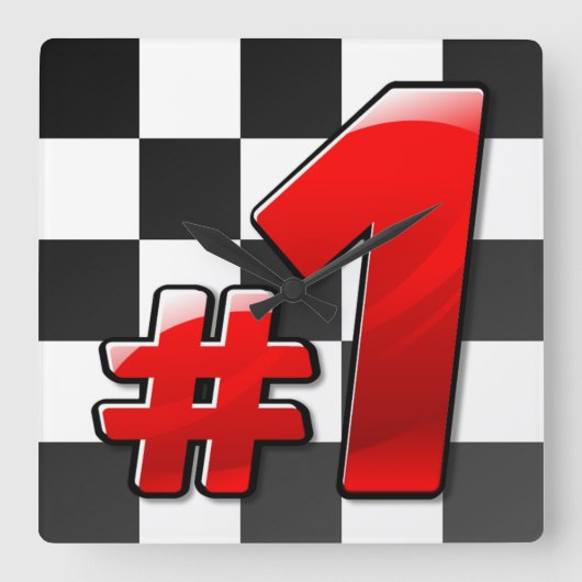 #1 QUADRATISCHE WANDUHR (Vorderseite)