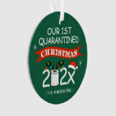 1. Quarantäne Weihnachts-Funny-Toilettenpapier Ornament (Vorderseite)