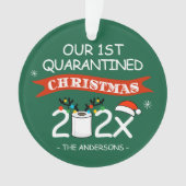 1. Quarantäne Weihnachts-Funny-Toilettenpapier Ornament (Vorderseite)