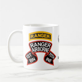 1. Ranger Battalion Alt-Stil-Bildlauf mit Register Kaffeetasse