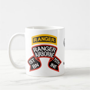 1. Ranger Battalion Alt-Stil-Bildlauf mit Register Kaffeetasse