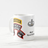 1. Ranger BN, altmodischer Scroll & Tab, Kampfspru Kaffeetasse (Vorderseite Links)