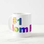 #1 Regenbogen-Doppelt-Seiten-Tasse der Mama-3D Kaffeetasse (Vorderseite Links)