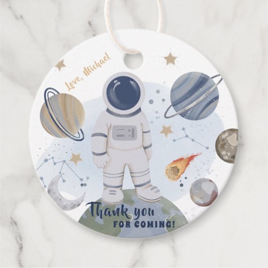 1. Reise Galaxy Junge Geburtstag Vielen Dank Geschenkanhänger (Vorderseite)