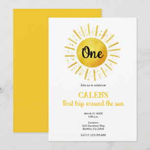 1. Reise um die Sonne 1 Geburtstagsfeier Einladung