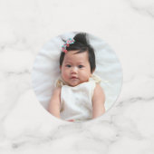 1. Reise um die Sonne Custom 3-Foto Minimalistisch Konfetti (Klein Vorderseite)