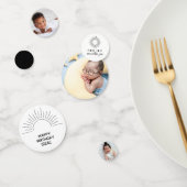 1. Reise um die Sonne Custom 3-Foto Minimalistisch Konfetti (Gruppe)