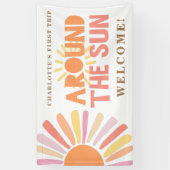 1. Reise um die Sonne Geburtstag BegrüßungsHinterg Banner (Vertikal)