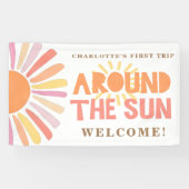 1. Reise um die Sonne Geburtstags-Willkommenshinte Banner (Horizontal)