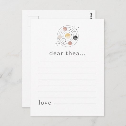 1. Reise um die Sun Time Capsul Advice Card Postkarte (Vorne/Hinten)