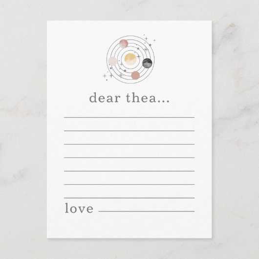 1. Reise um die Sun Time Capsul Advice Card Postkarte (Vorderseite)