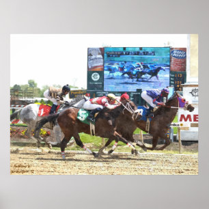 1. Rennen des Tageswasser-Farbplakats Poster